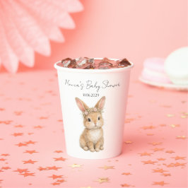 Vintage Easter Bunny Rabbit Baby Watercolor Pappbecher