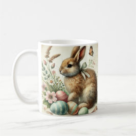 Vintage Easter Bunny Rabbit Egg Watercolor Kaffeetasse
