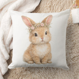 Vintage Easter Bunny Rabbit Egg Watercolor Kissen