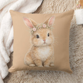 Vintage Easter Bunny Rabbit Egg Watercolor Kissen