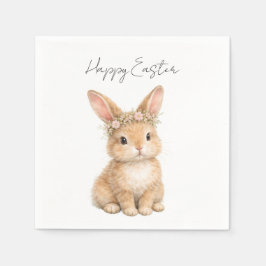 Vintage Easter Bunny Rabbit Watercolor Serviette