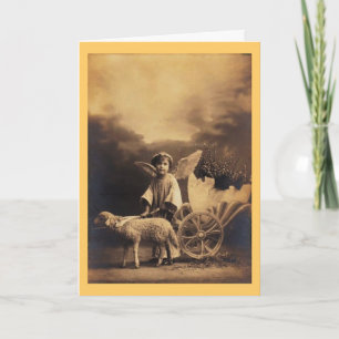 Vintage Easter Cherub Feiertagskarte
