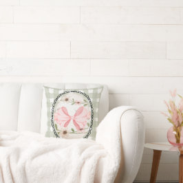 Vintage Easter Egg Bow Spring Kissen