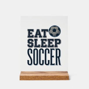 Vintage Eat Sleep Fußball Shirt Design (2)_1 Acrylschild