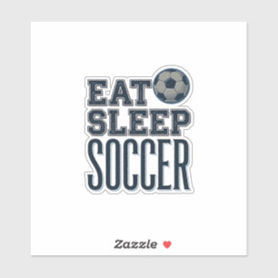 Vintage Eat Sleep Fußball Shirt Design (2)_1 Aufkleber