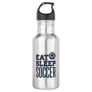 Vintage Eat Sleep Fußball Shirt Design (2)_1 Edelstahlflasche