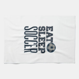 Vintage Eat Sleep Fußball Shirt Design (2)_1 Geschirrtuch