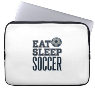 Vintage Eat Sleep Fußball Shirt Design (2)_1 Laptopschutzhülle
