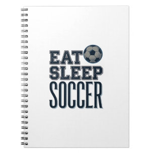 Vintage Eat Sleep Fußball Shirt Design (2)_1 Notizblock