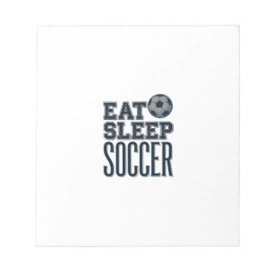 Vintage Eat Sleep Fußball Shirt Design (2)_1 Notizblock