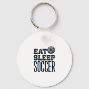 Vintage Eat Sleep Fußball-Shirt-Design (2)_1 Schlüsselanhänger