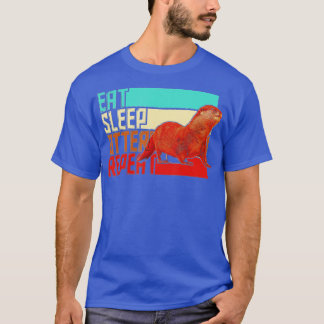 Vintage Eat Sleep Repeat Otter T-Shirt