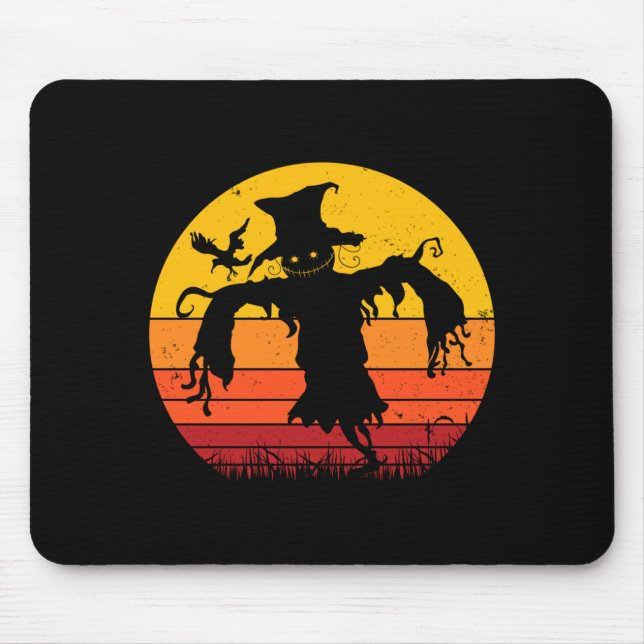Vintage-Ecrows-Hemd Halloween-Kostüm Retro Ecrow Mousepad (Vorne)