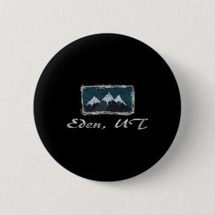 Vintage Eden Utah Winter Skifahren Spaß  Button