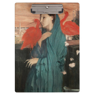 Vintage Edgar Degas Junge Frau mit Ibis Kunst Klemmbrett