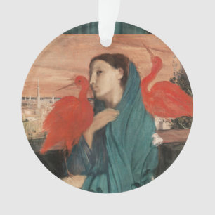 Vintage Edgar Degas Junge Frau mit Ibis Kunst Ornament