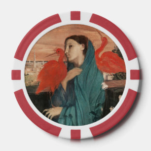 Vintage Edgar Degas Junge Frau mit Ibis Kunst Pokerchips