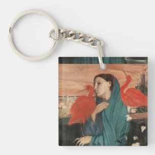 Vintage Edgar Degas Junge Frau mit Ibis Kunst Schlüsselanhänger
