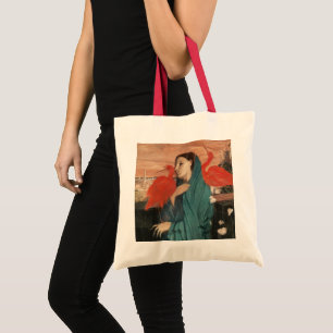 Vintage Edgar Degas Junge Frau mit Ibis Kunst Tragetasche