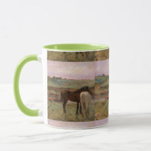 Vintage Edgar Degas Pferde auf einer Wiese Tasse