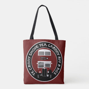 Vintage Edinburgh Doppeldecker-Bustasche
