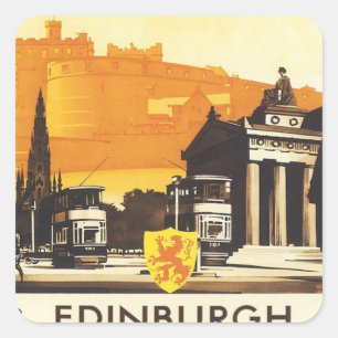 Vintage Edinburgh LNER Quadratischer Aufkleber