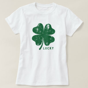 Vintage editierbare Farbe Glücksklee St. Patricks T-Shirt