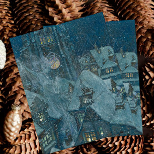 Vintage Edmund Dulac Schneekönigin Postkarte