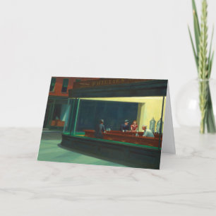 Vintage-Edward-Hopper-Nighthawks-Diner-Plakat Karte