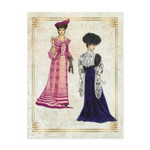 Vintage Edwardian Fashion Models Daywear Dress