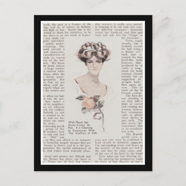 Vintage Edwardian Lady Postcard Postkarte (Vorderseite)