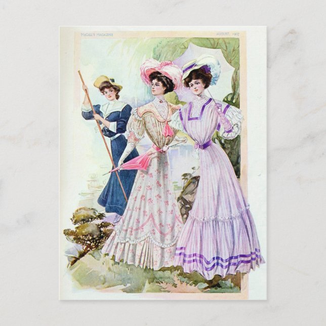 Vintage Edwardian Ladys Postcard Postkarte (Vorderseite)