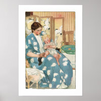 Vintage Edwardian Mutter mit Kind