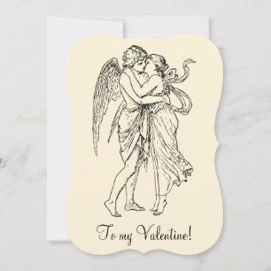 Vintage Edwardian Valentine Engelsfee Feiertagskarte