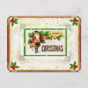 Vintage Edwardian Weihnachtsmann Weihnachtspostkar Feiertagspostkarte