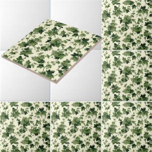 Vintage-Efeu-Muster Fliese