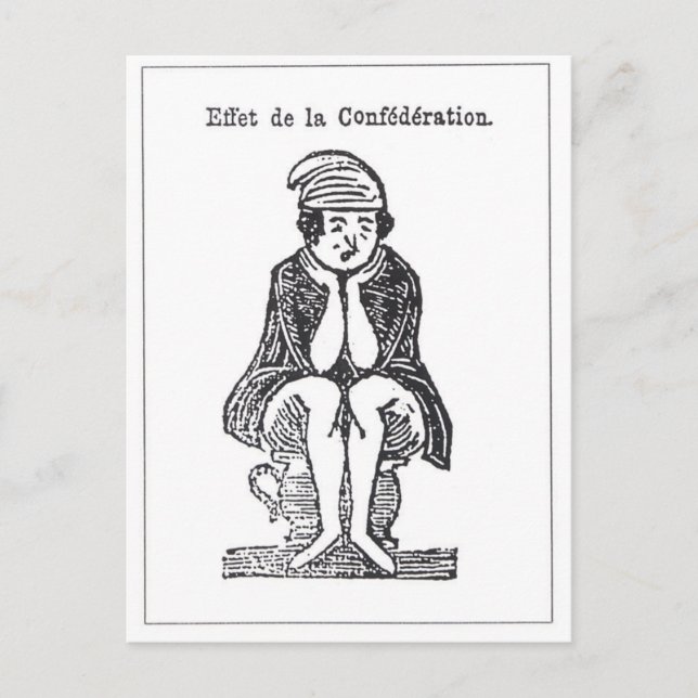 Vintage: Effekt der Konföderation Postkarte (Vorderseite)