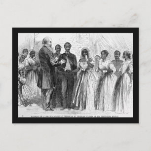 Vintage Ehe eines gefärbten Soldaten durch Chaplai Postkarte