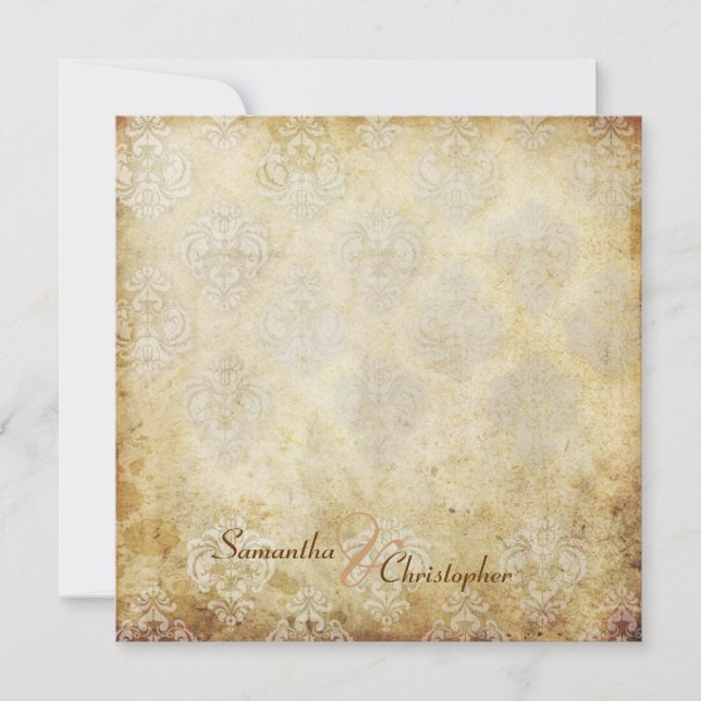 Vintage Ehe-Einladungen für Damaskus Einladung (Vorderseite)