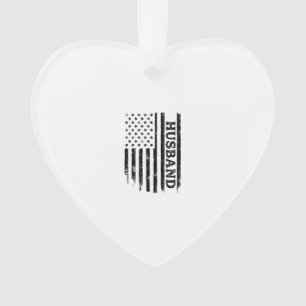 Vintage Ehemann Patriotic Flag Shirt Design_1 Ornament