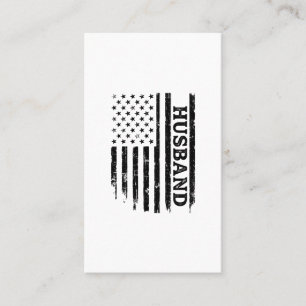 Vintage Ehemann Patriotic Flag Shirt Design_1 Visitenkarte