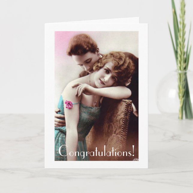 Vintage Ehepaar- oder Jubiläumskarte Karte (Vorderseite)