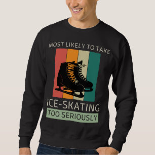 Vintage - Eher zu ernst beim Eislaufen Sweatshirt