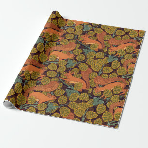 Vintage-Eichhörnchen-Geschenkpapier Geschenkpapier