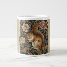 Vintage Eichhörnchen- und Blumenmuster