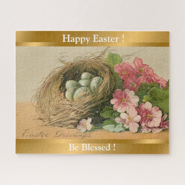 Vintage Eier Osterferien Puzzle (Horizontal)