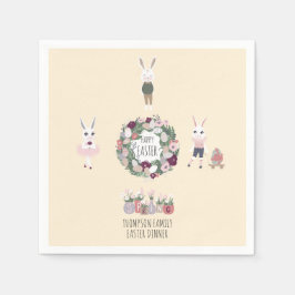 Vintage Eier Sonnige Wildblumen Personalisiert Ost Serviette