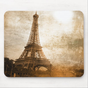 Vintage Eiffel-Turm-Mausunterlage Mousepad