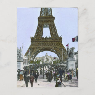 Vintage Eiffel-Turm Postkarte