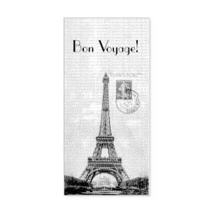 Vintage Eiffel-Turm-Postkarten-Briefmarke Gummistempel